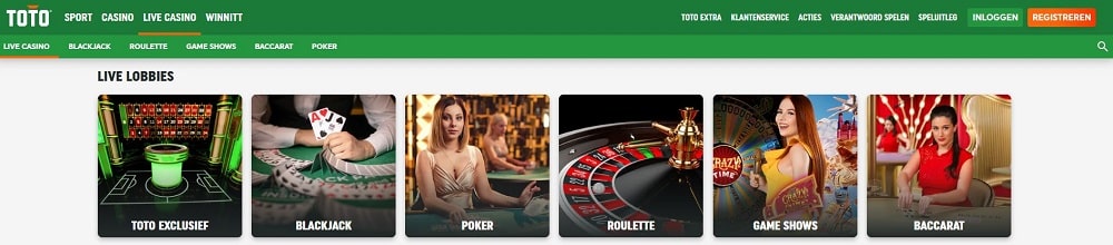 toto live casino aanmelden